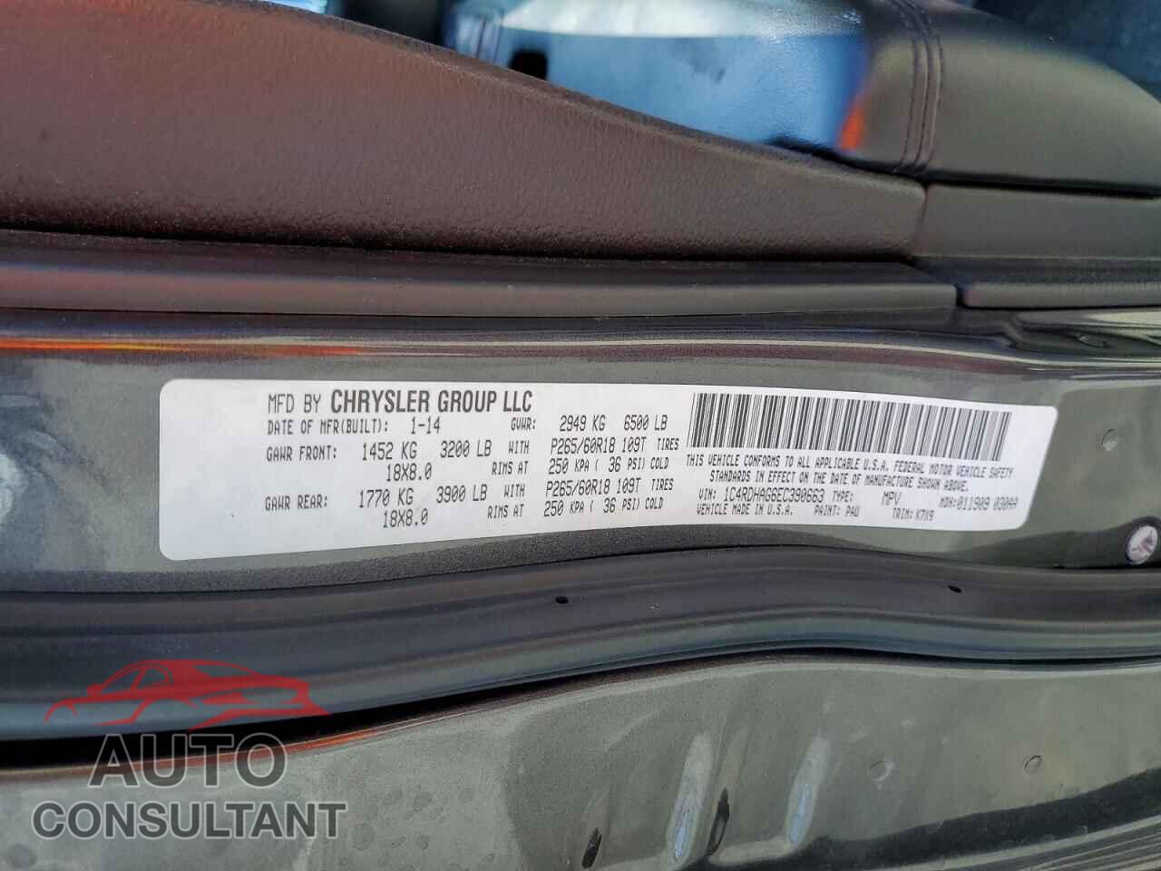 DODGE DURANGO 2014 - 1C4RDHAG6EC390663
