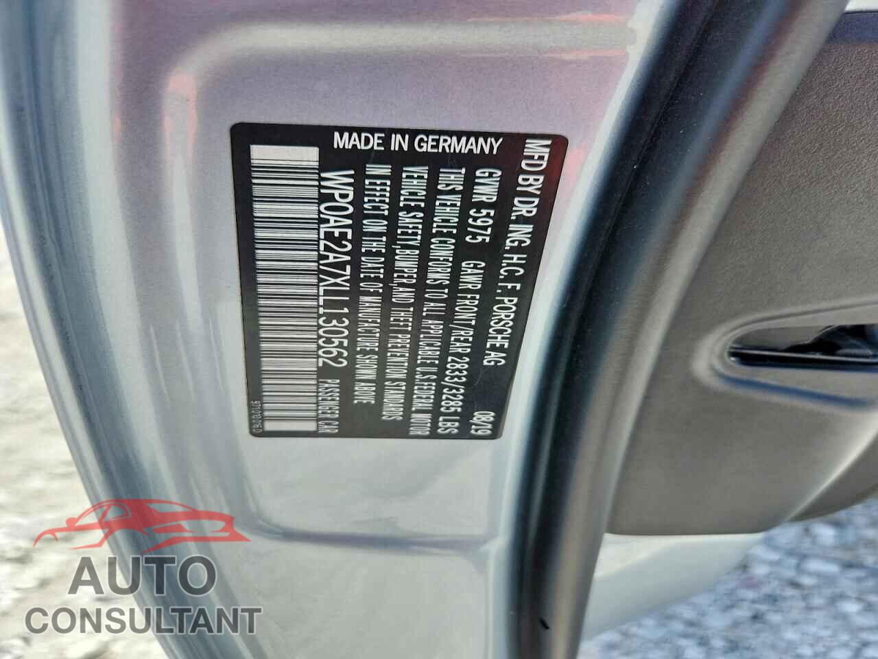 PORSCHE PANAMERA 2020 - WP0AE2A7XLL130562