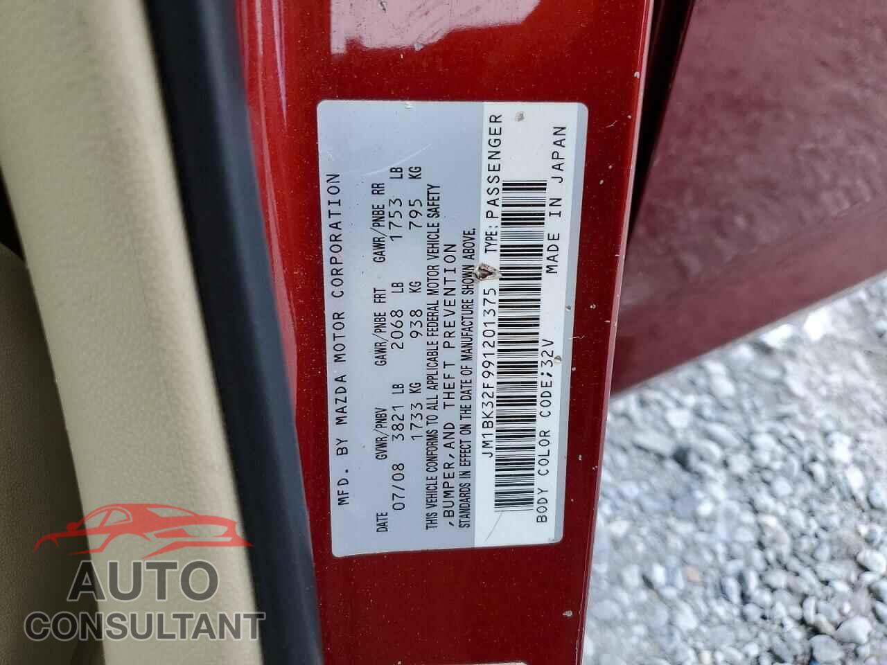 MAZDA 3 2009 - JM1BK32F991201375