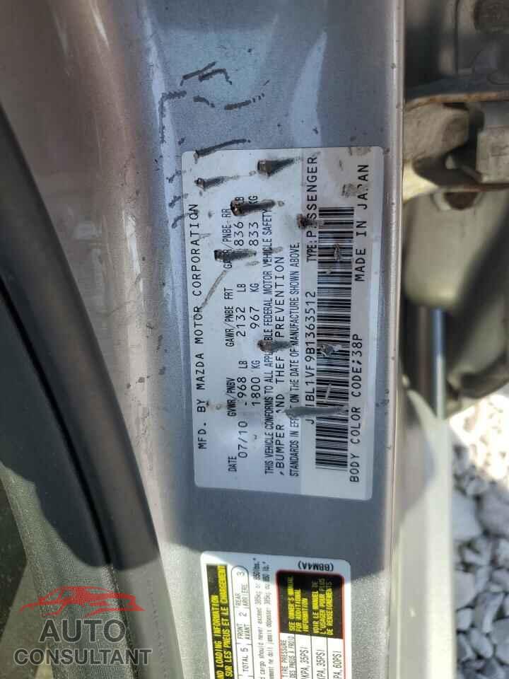 MAZDA 3 2011 - JM1BL1VF9B1363512