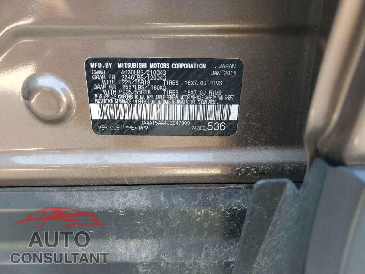 MITSUBISHI ECLIPSE 2018 - JA4AT5AA4JZ047300