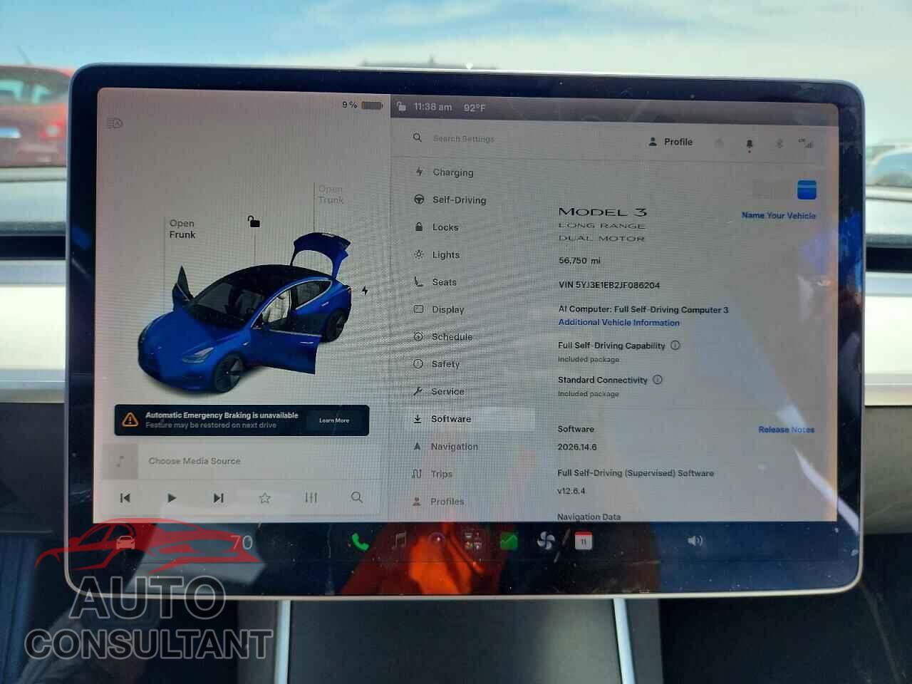 TESLA MODEL 3 2018 - 5YJ3E1EB2JF086204