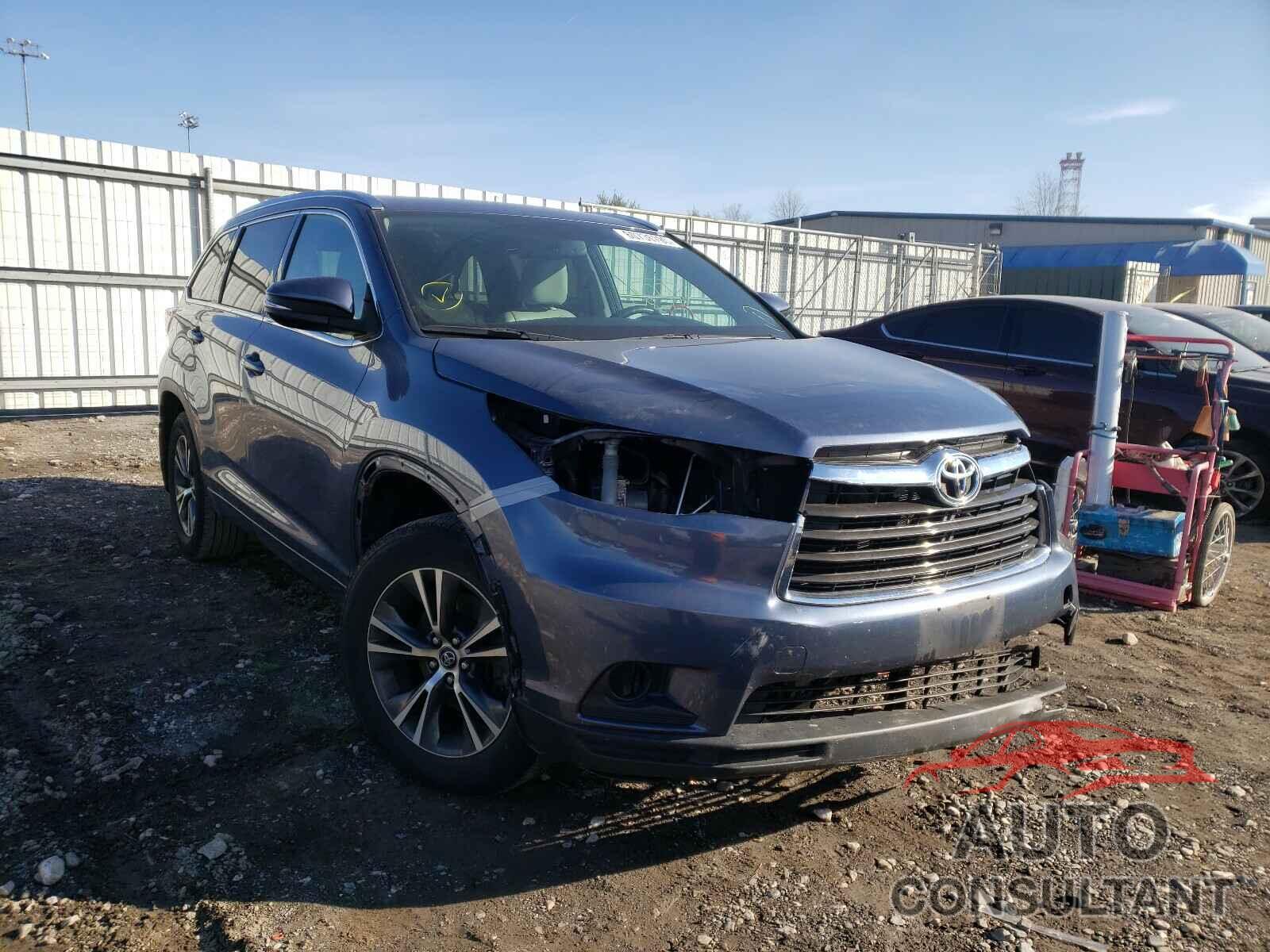 TOYOTA HIGHLANDER 2016 - 5TDJKRFH5GS506270
