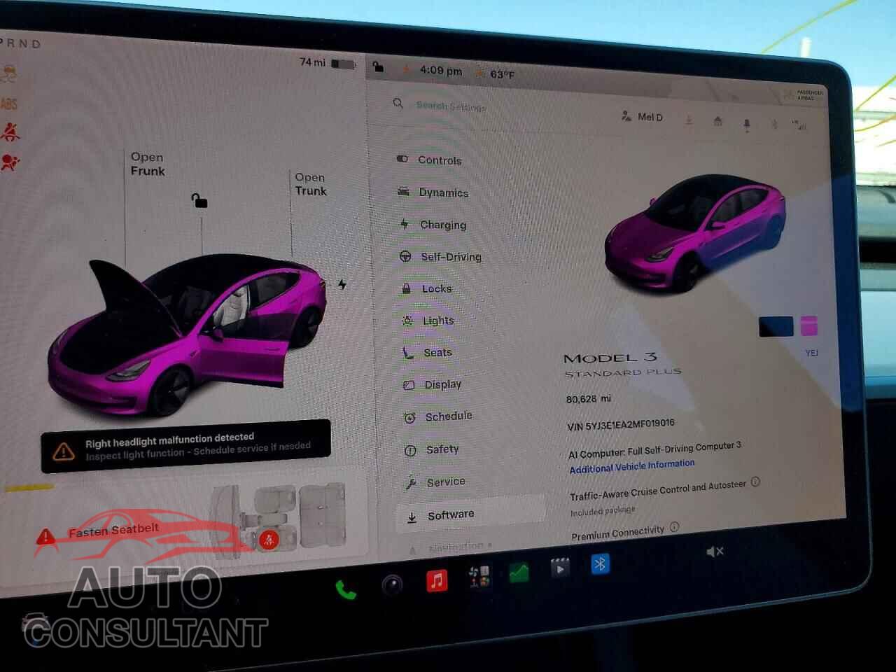 TESLA MODEL 3 2021 - 5YJ3E1EA2MF019016