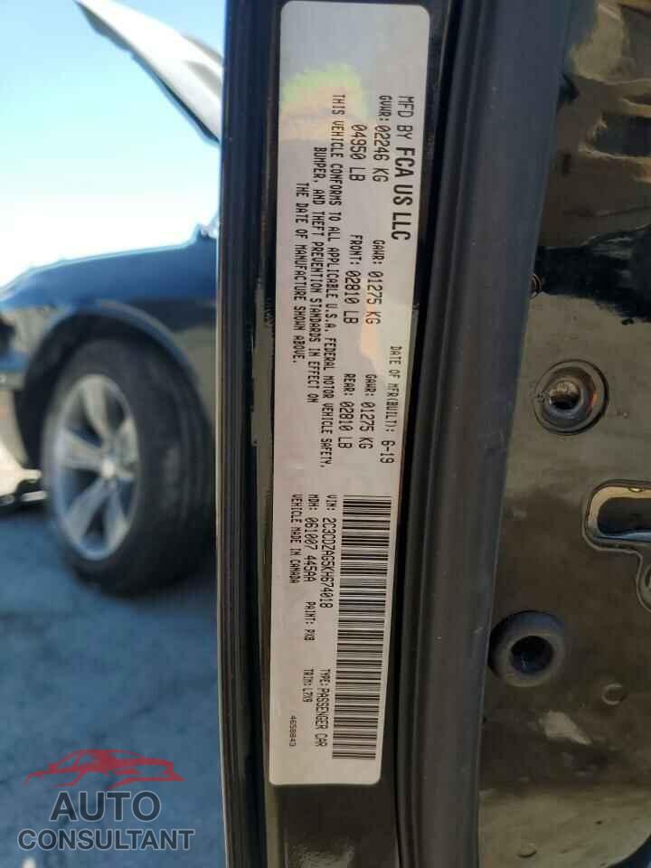 DODGE CHALLENGER 2019 - 2C3CDZAG5KH674018