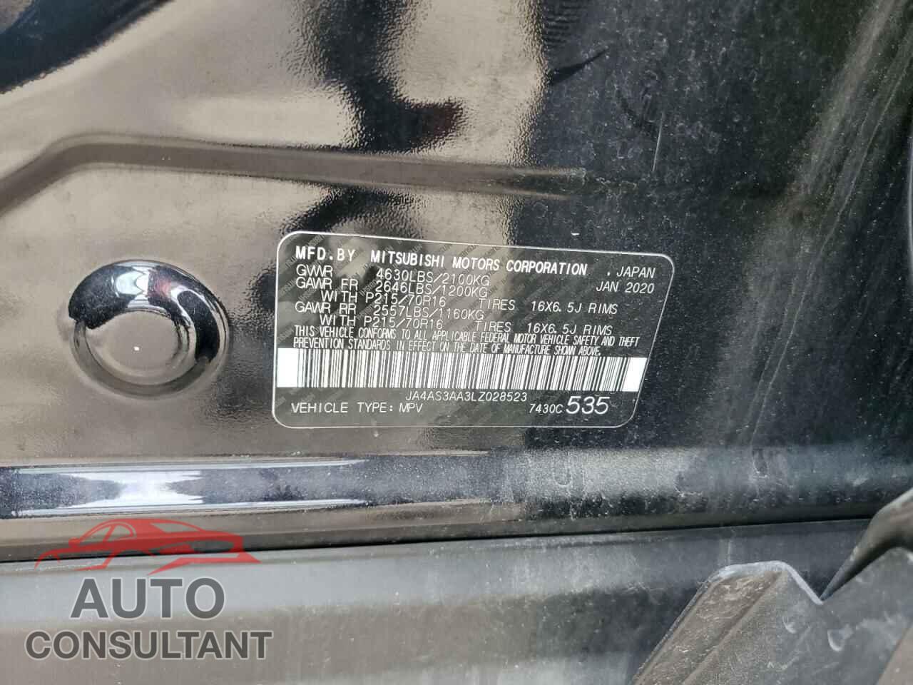 MITSUBISHI ECLIPSE 2020 - JA4AS3AA3LZ028523