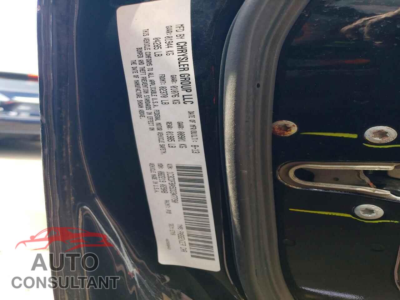 DODGE DART 2013 - 1C3CDFBA5DD347790