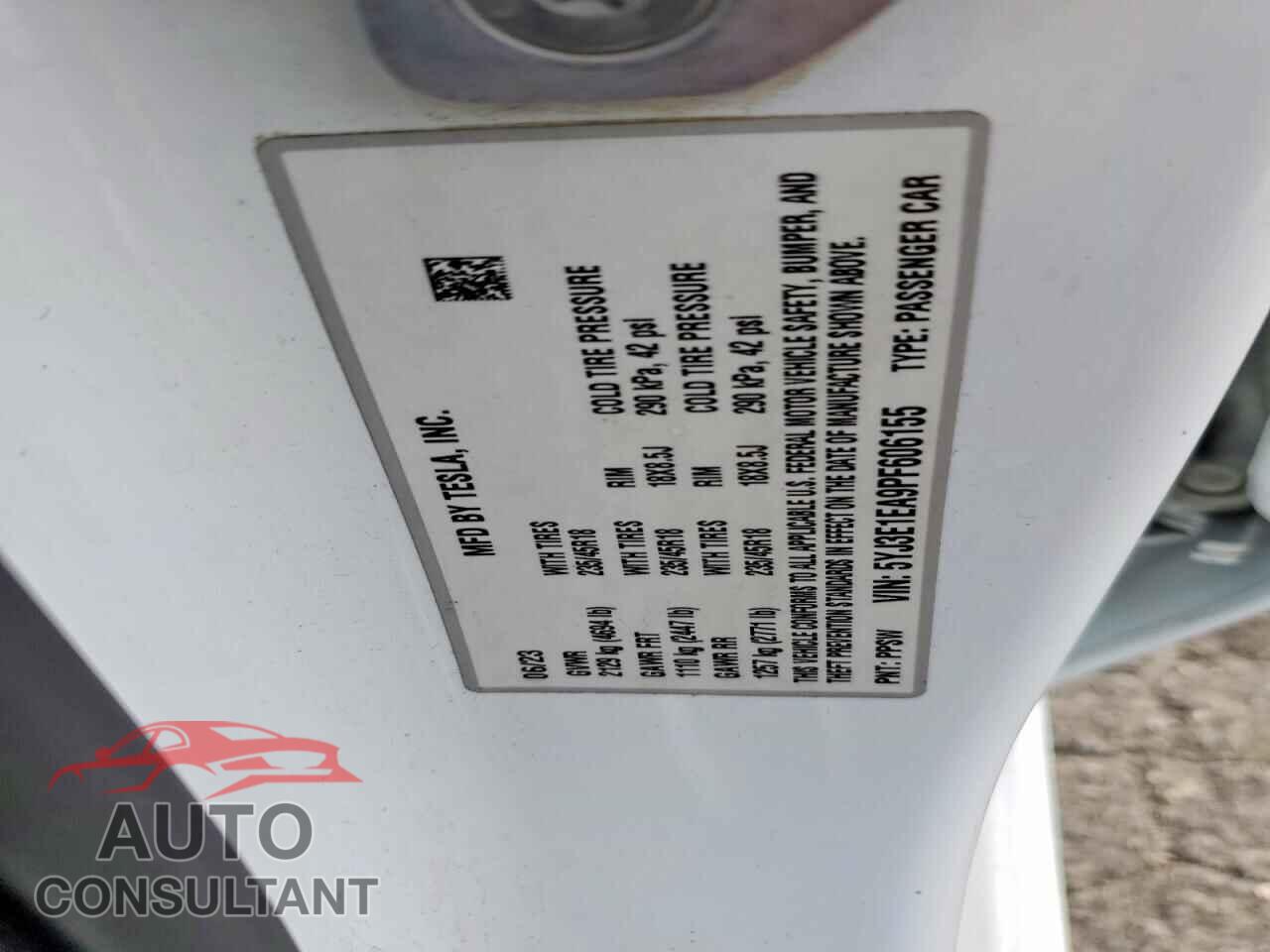TESLA MODEL 3 2023 - 5YJ3E1EA9PF606155