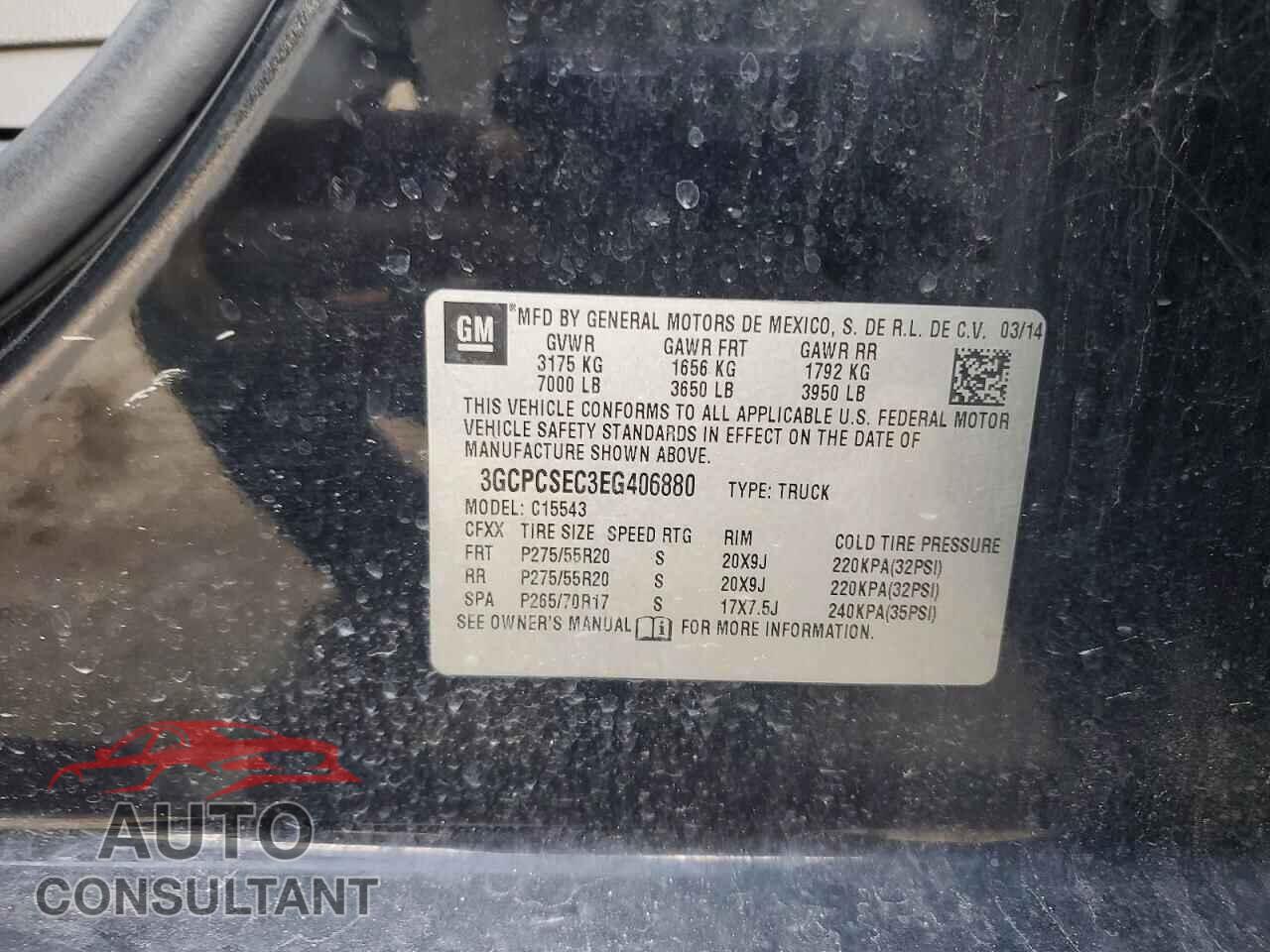 CHEVROLET SILVERADO 2014 - 3GCPCSEC3EG406880