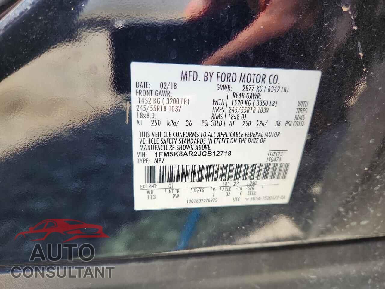 FORD EXPLORER 2018 - 1FM5K8AR2JGB12718
