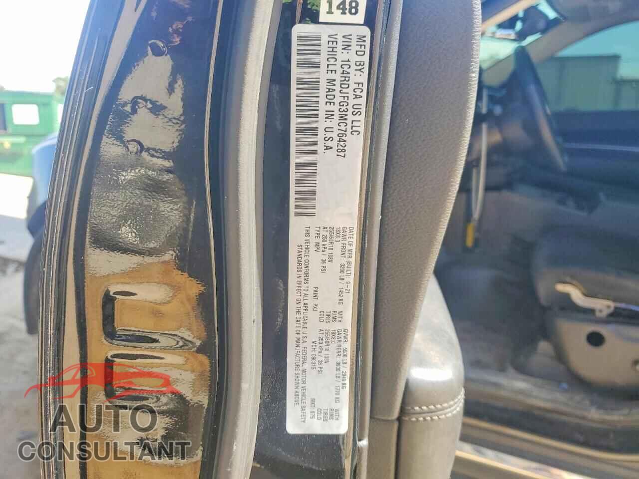 DODGE DURANGO 2021 - 1C4RDJFG3MC764287