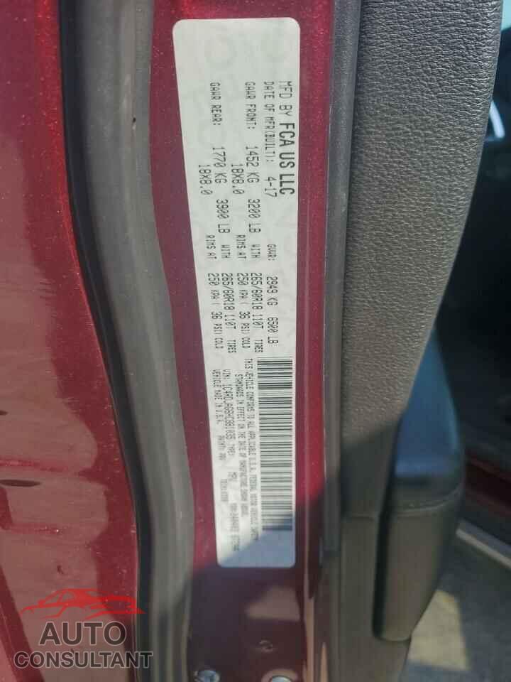 DODGE DURANGO 2017 - 1C4RDJAG6HC881035