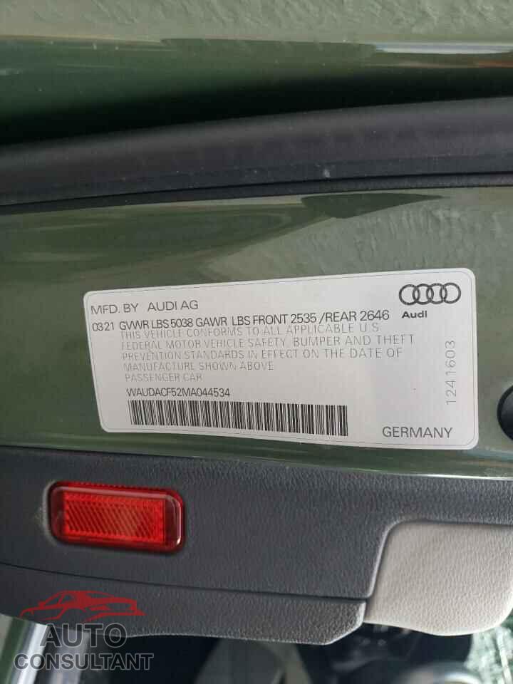 AUDI A5 2021 - WAUDACF52MA044534
