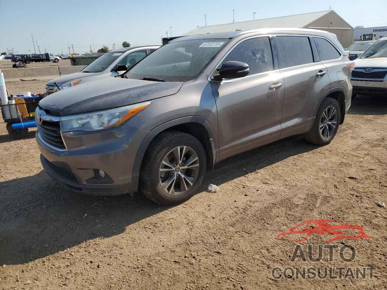 TOYOTA HIGHLANDER 2016 - 5TDJKRFH6GS263309