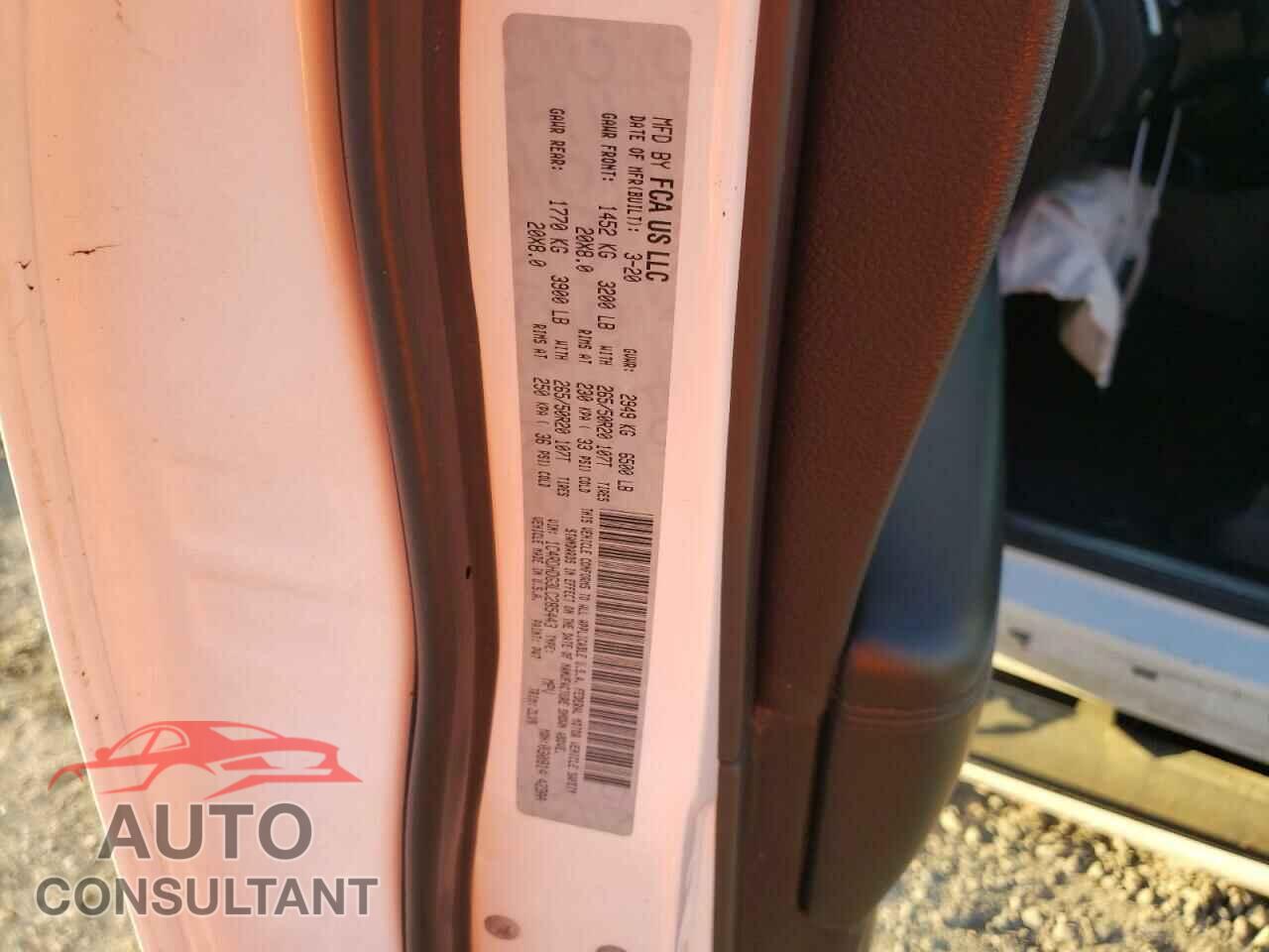 DODGE DURANGO 2020 - 1C4RDHDG3LC285443