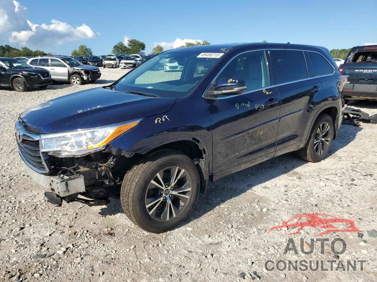 TOYOTA HIGHLANDER 2016 - 5TDJKRFH8GS331366