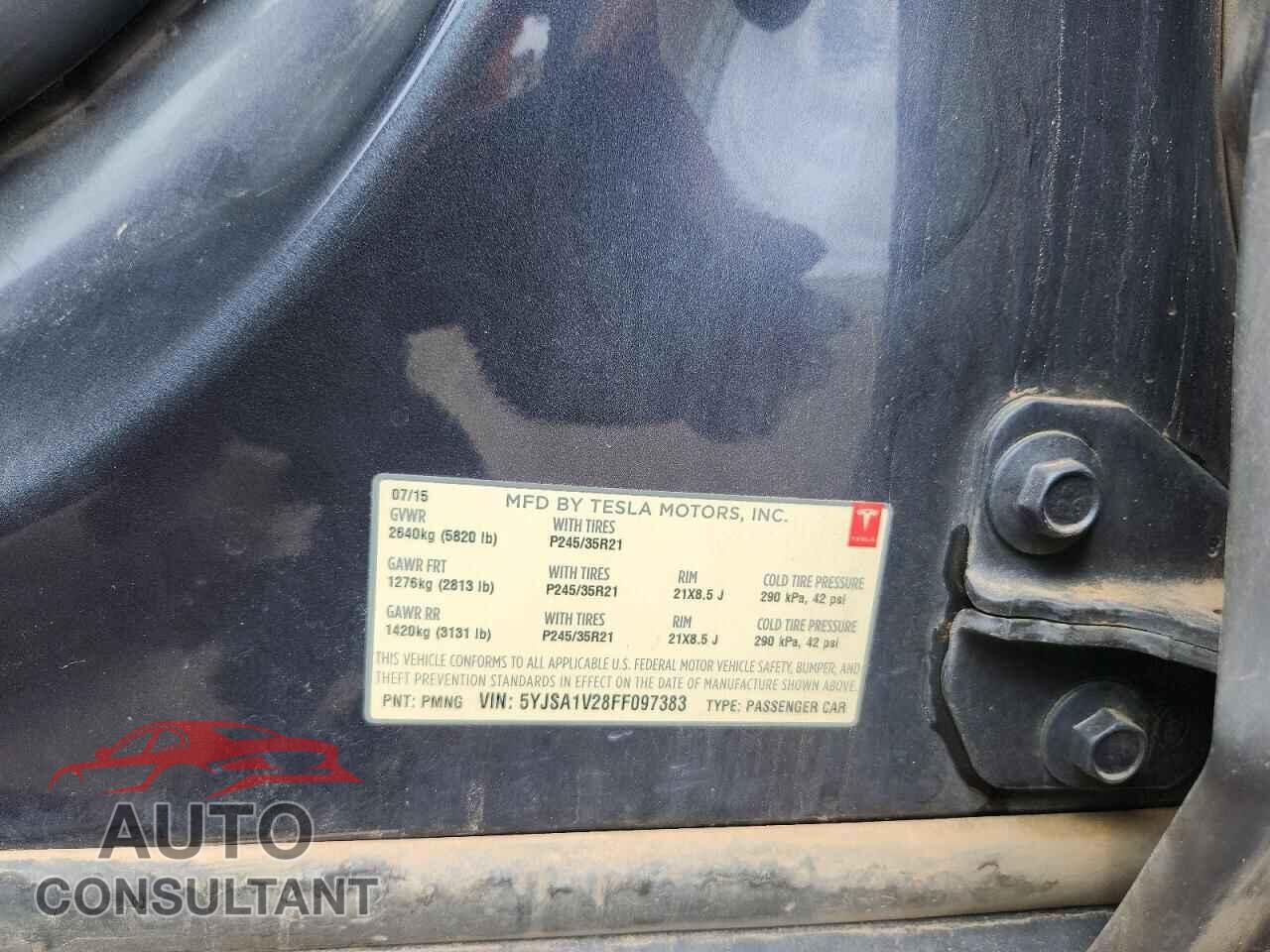 TESLA MODEL S 2015 - 5YJSA1V28FF097383