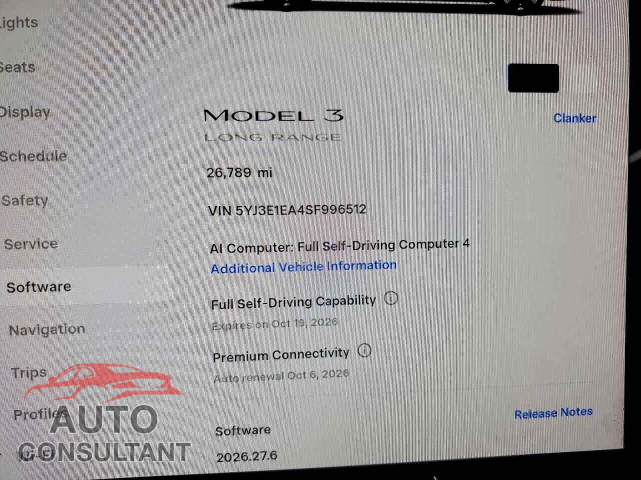 TESLA MODEL 3 2025 - 5YJ3E1EA4SF996512