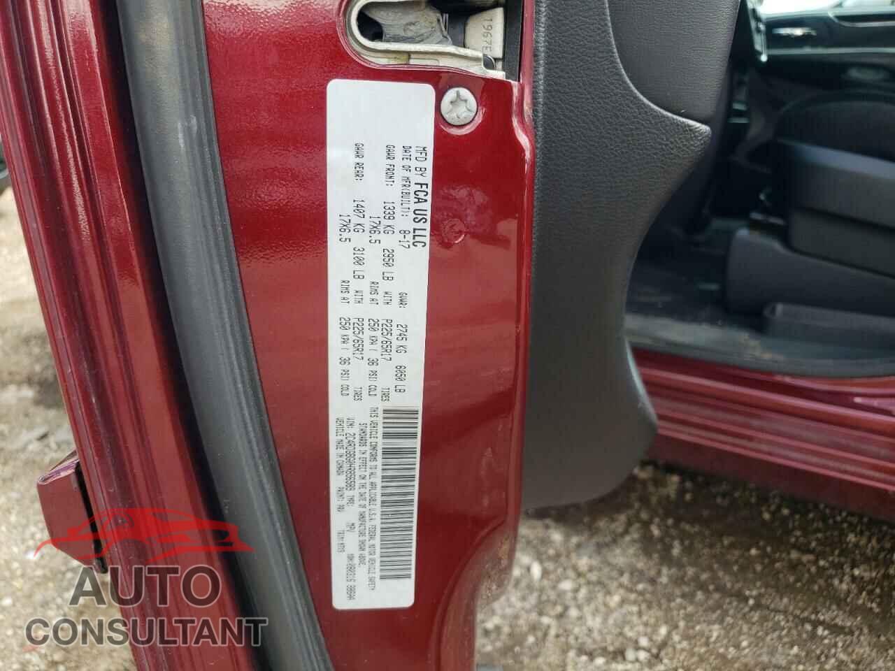 DODGE CARAVAN 2017 - 2C4RDGBG0HR856589