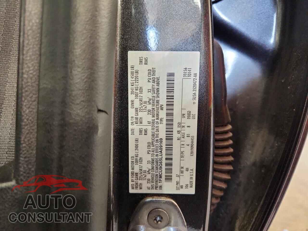 FORD ESCAPE 2020 - 1FMCU9G65LUA09169