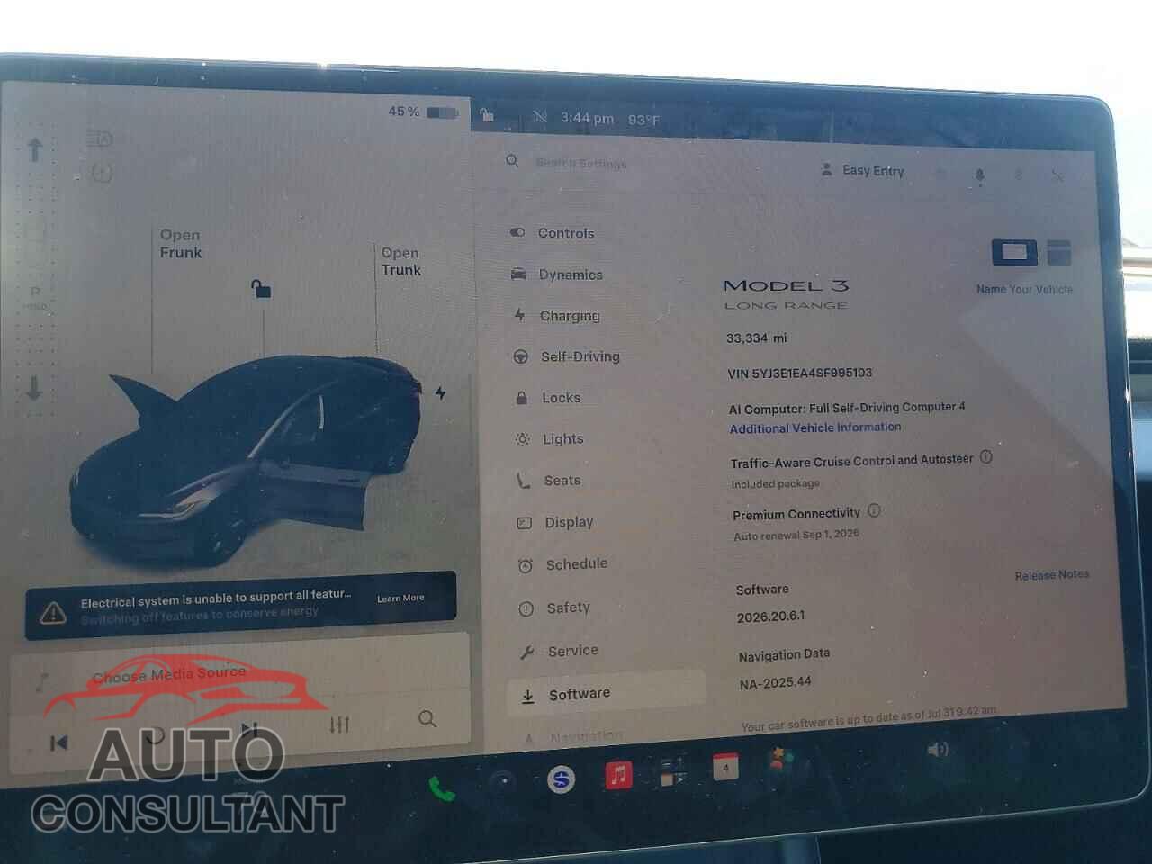 TESLA MODEL 3 2025 - 5YJ3E1EA4SF995103
