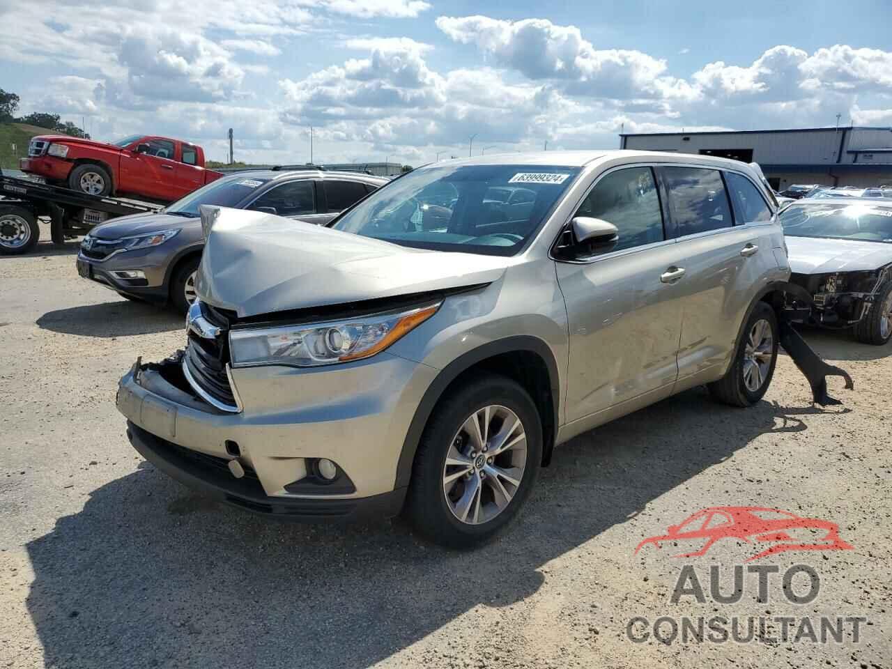 TOYOTA HIGHLANDER 2016 - 5TDBKRFHXGS312323