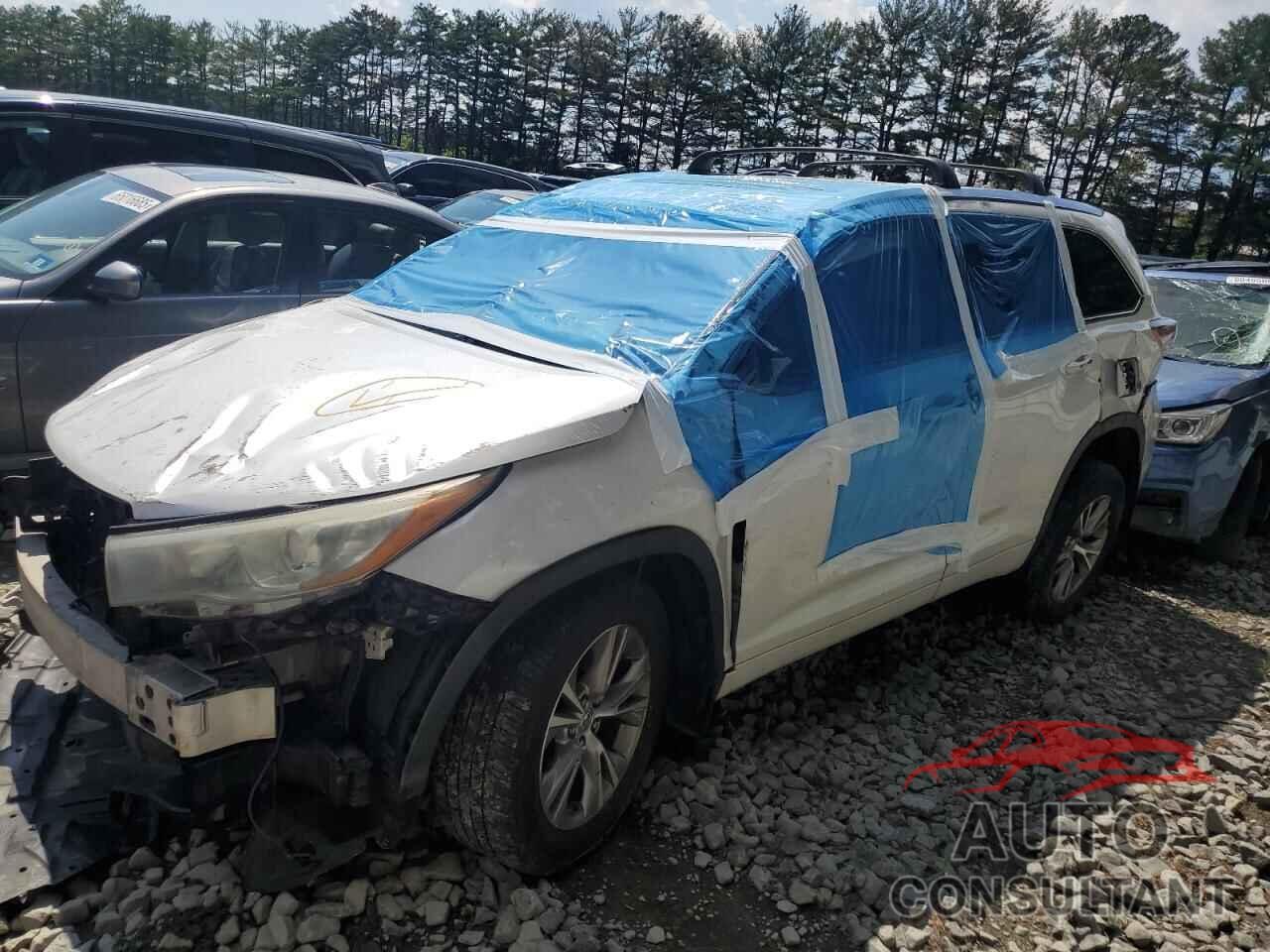 TOYOTA HIGHLANDER 2015 - 5TDJKRFH1FS138619