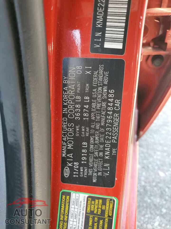 KIA RIO 2009 - KNADE223796484486