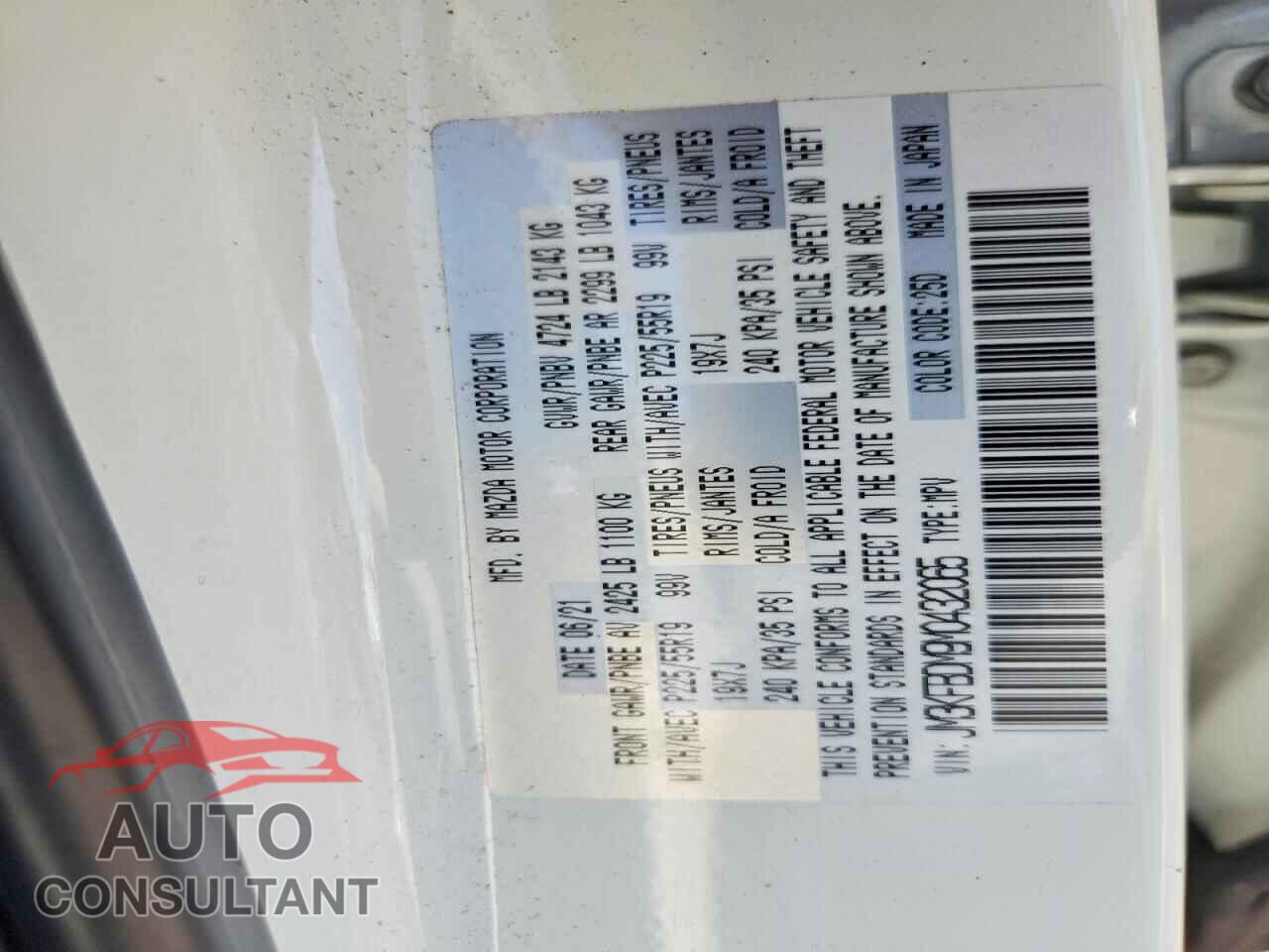 MAZDA CX-5 2021 - JM3KFBDM9M0432065