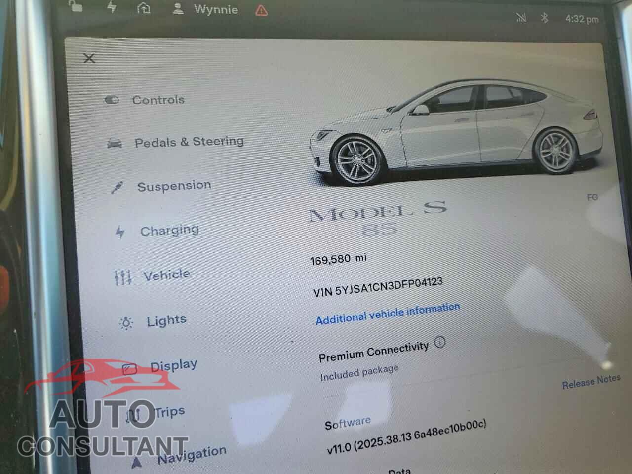 TESLA MODEL S 2013 - 5YJSA1CN3DFP04123