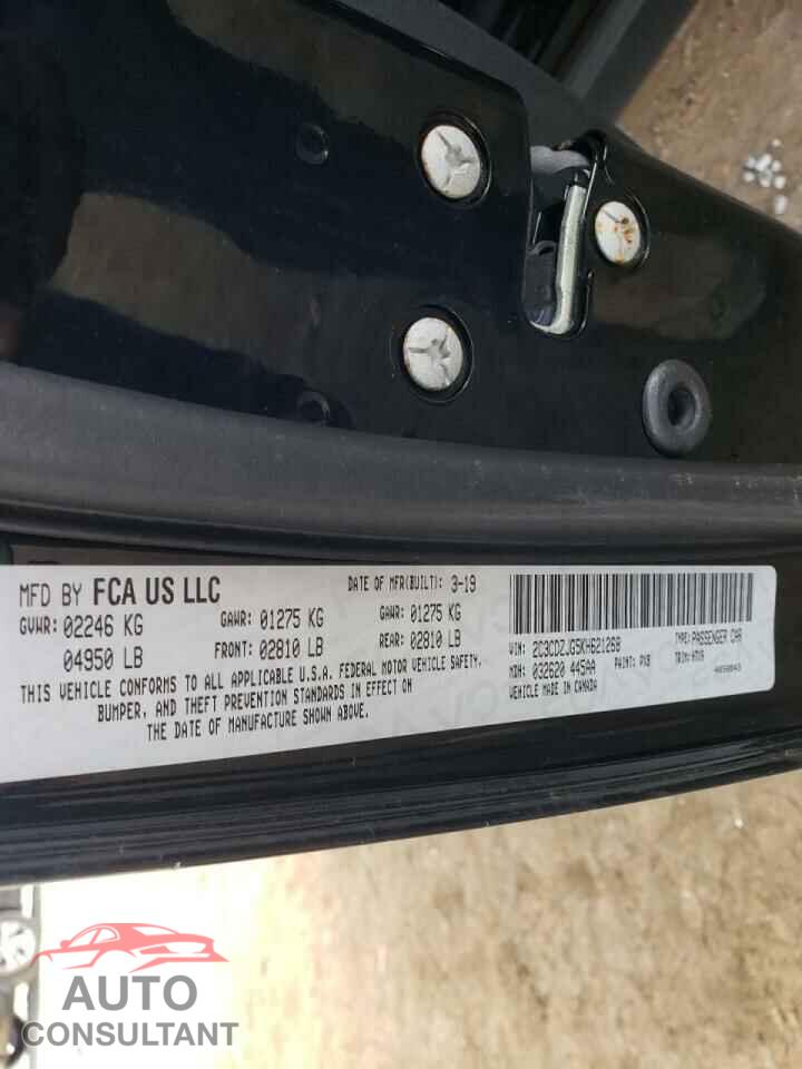 DODGE CHALLENGER 2019 - 2C3CDZJG5KH621268