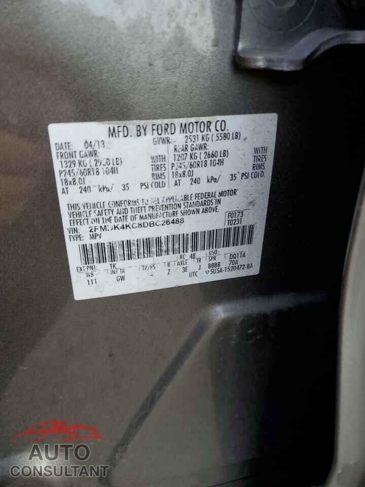 FORD EDGE 2013 - 2FMDK4KC8DBC26488
