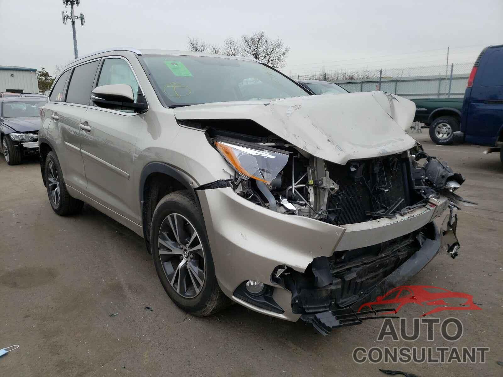 TOYOTA HIGHLANDER 2016 - 5TDJKRFH5GS501294
