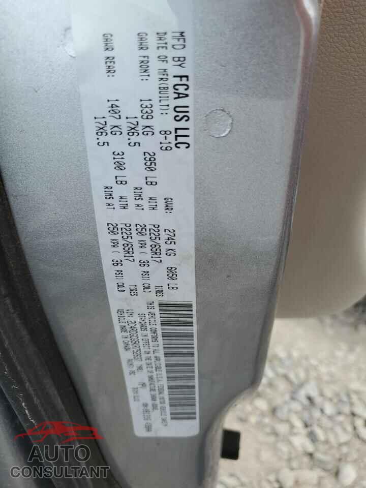 DODGE CARAVAN 2019 - 2C4RDGCG5KR752637