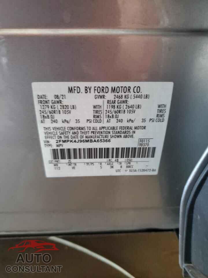FORD EDGE 2021 - 2FMPK4J96MBA65366