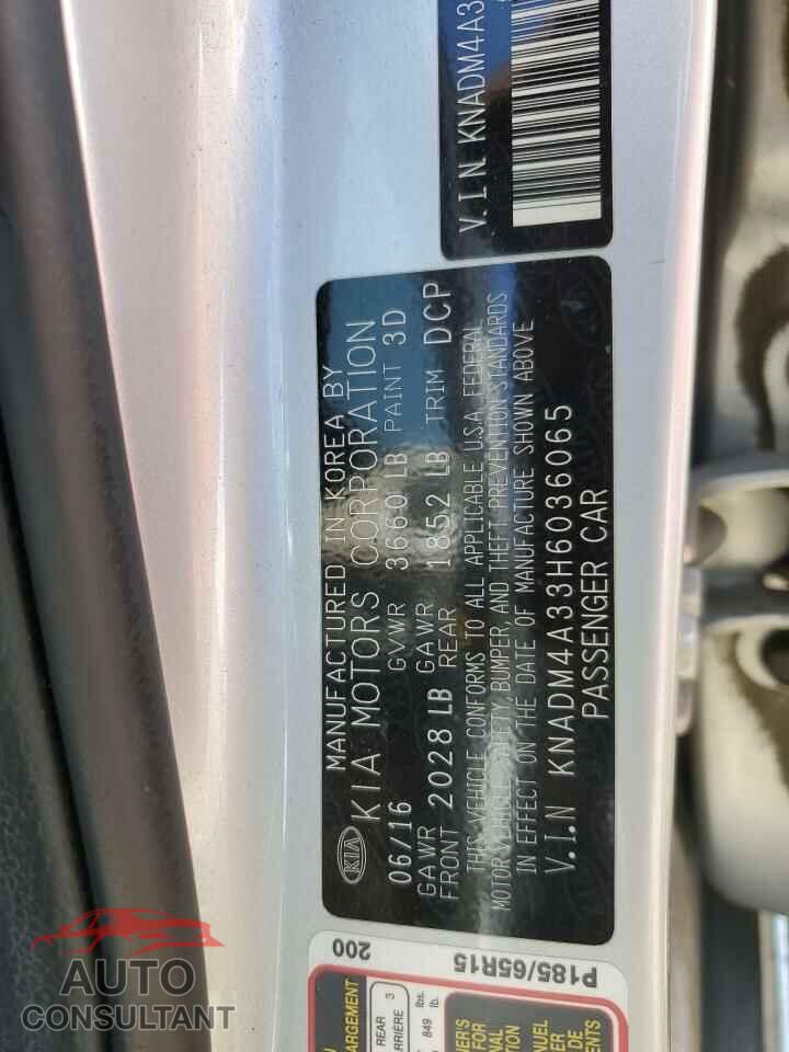 KIA RIO 2017 - KNADM4A33H6036065