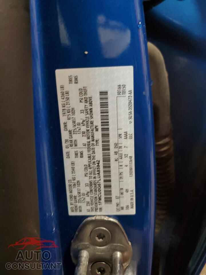 FORD ESCAPE 2020 - 1FMCU0G67LUA85942