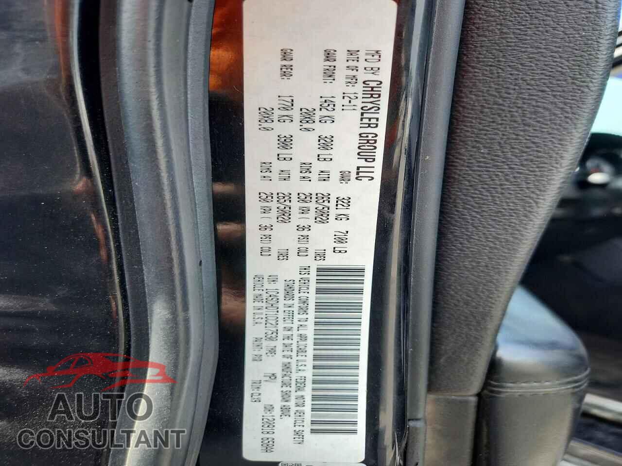 DODGE DURANGO 2012 - 1C4SDHDT1CC217530