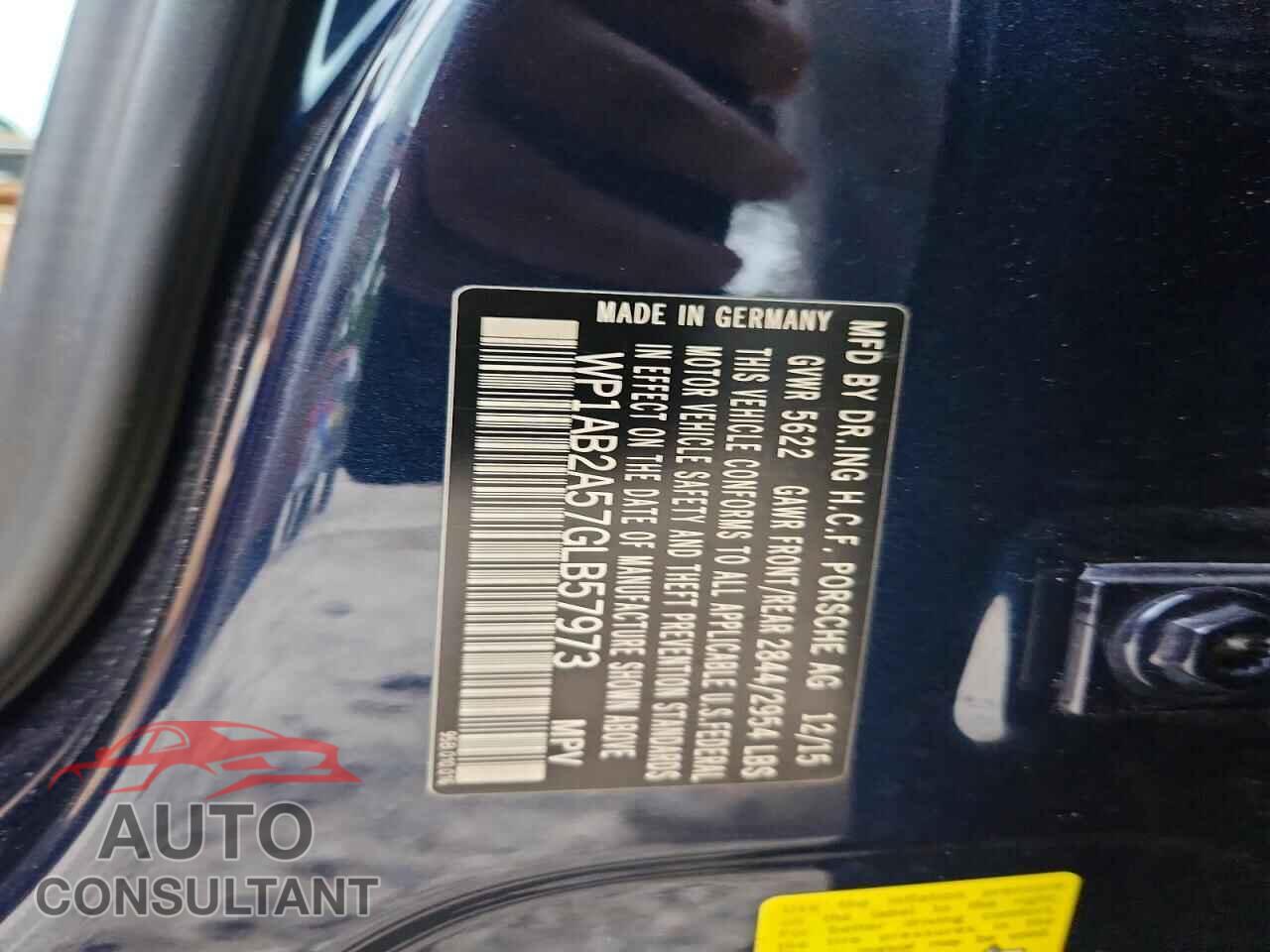 PORSCHE MACAN 2016 - WP1AB2A57GLB57973