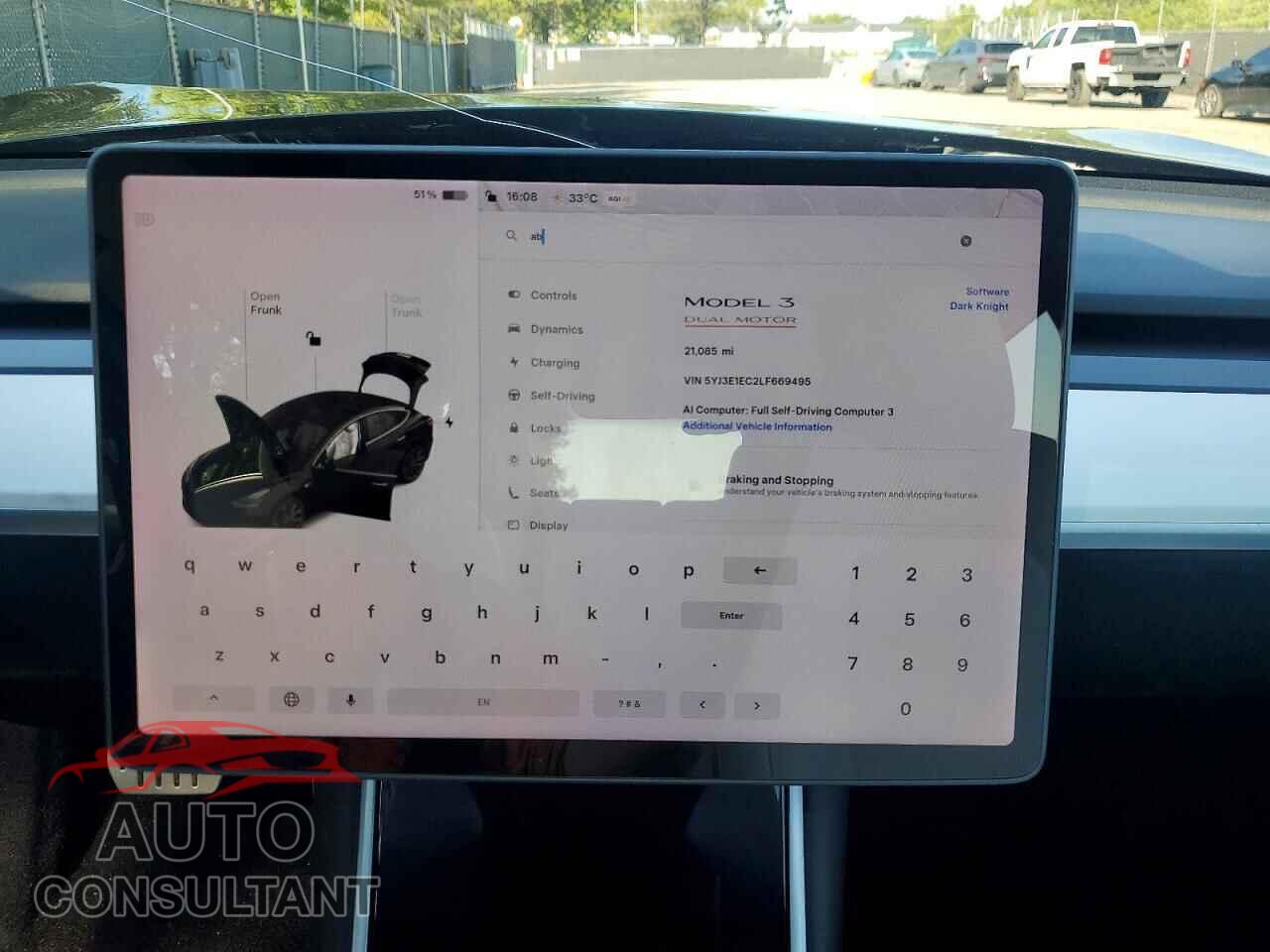 TESLA MODEL 3 2020 - 5YJ3E1EC2LF669495