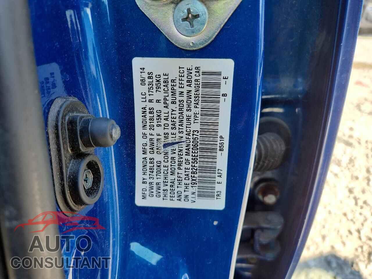 HONDA CIVIC 2014 - 19XFB2F56EE060673