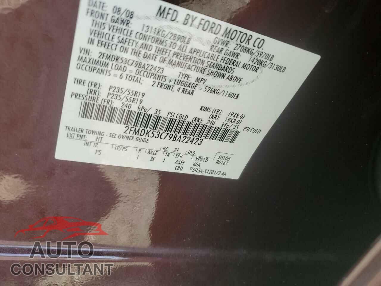 FORD FLEX 2009 - 2FMDK53C79BA22423