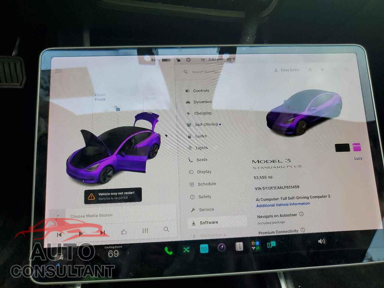 TESLA MODEL 3 2020 - 5YJ3E1EA6LF613459