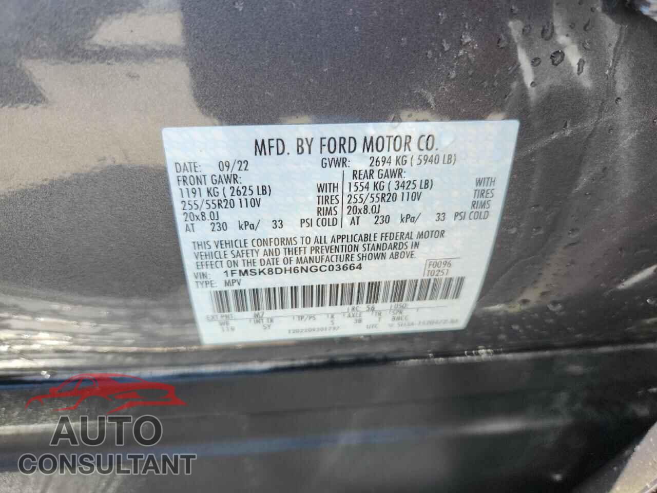FORD EXPLORER 2022 - 1FMSK8DH6NGC03664