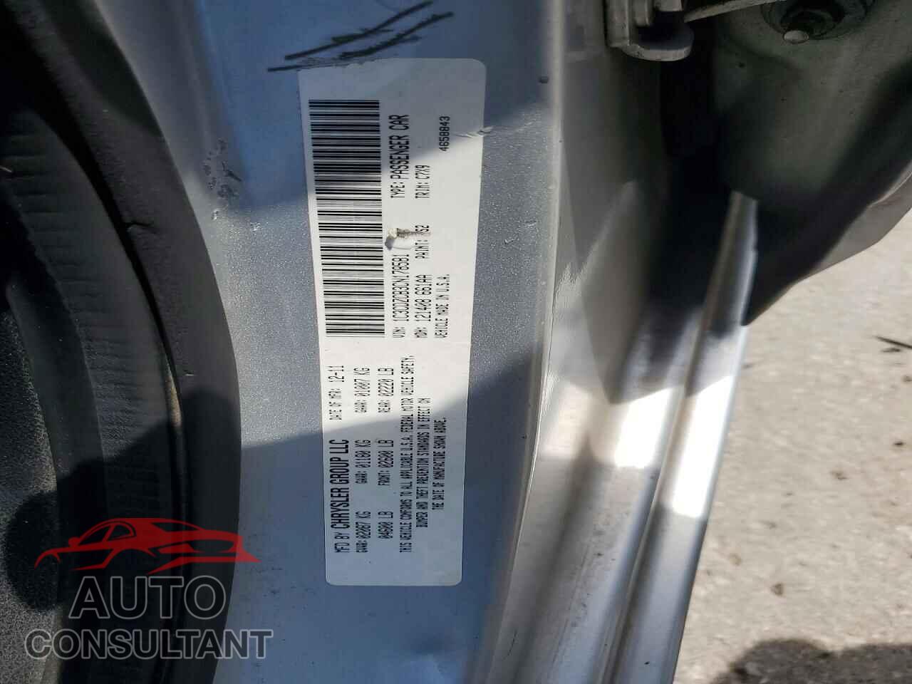 DODGE AVENGER 2012 - 1C3CDZCB3CN178581
