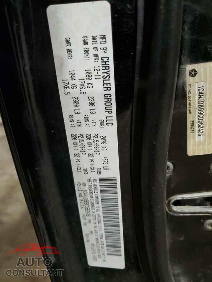 JEEP COMPASS 2012 - 1C4NJDBB9CD562436