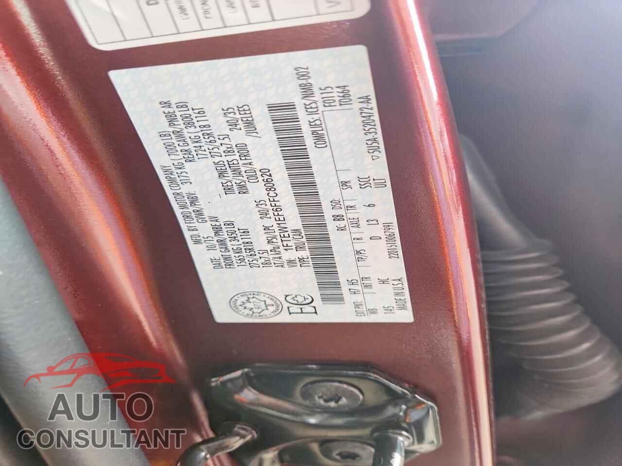 FORD F150 2015 - 1FTEW1EF6FFC80620