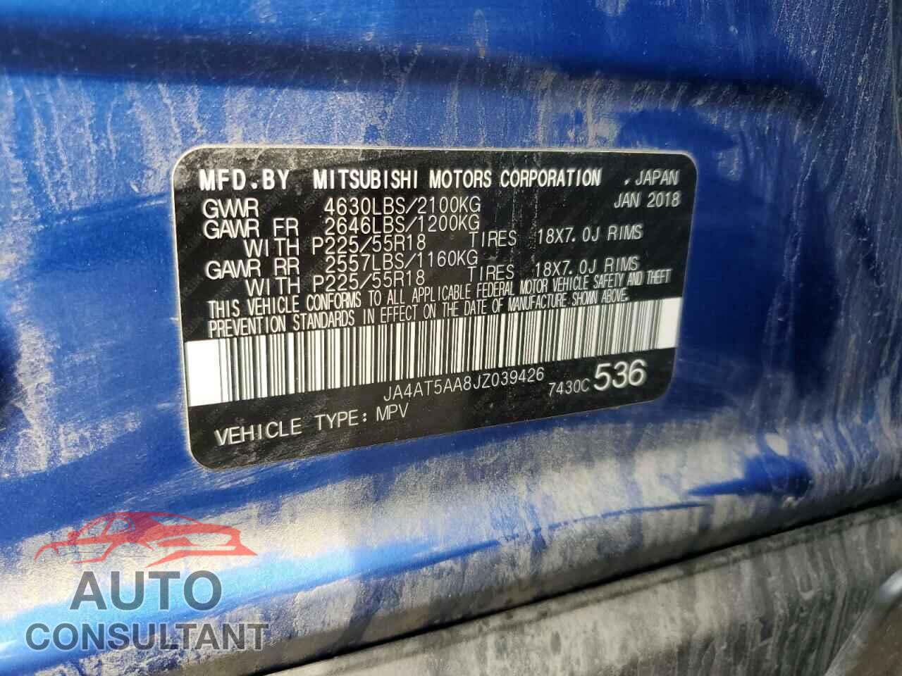 MITSUBISHI ECLIPSE 2018 - JA4AT5AA8JZ039426