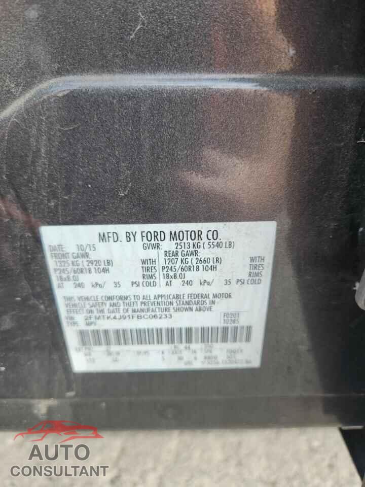FORD EDGE 2015 - 2FMTK4J91FBC06233
