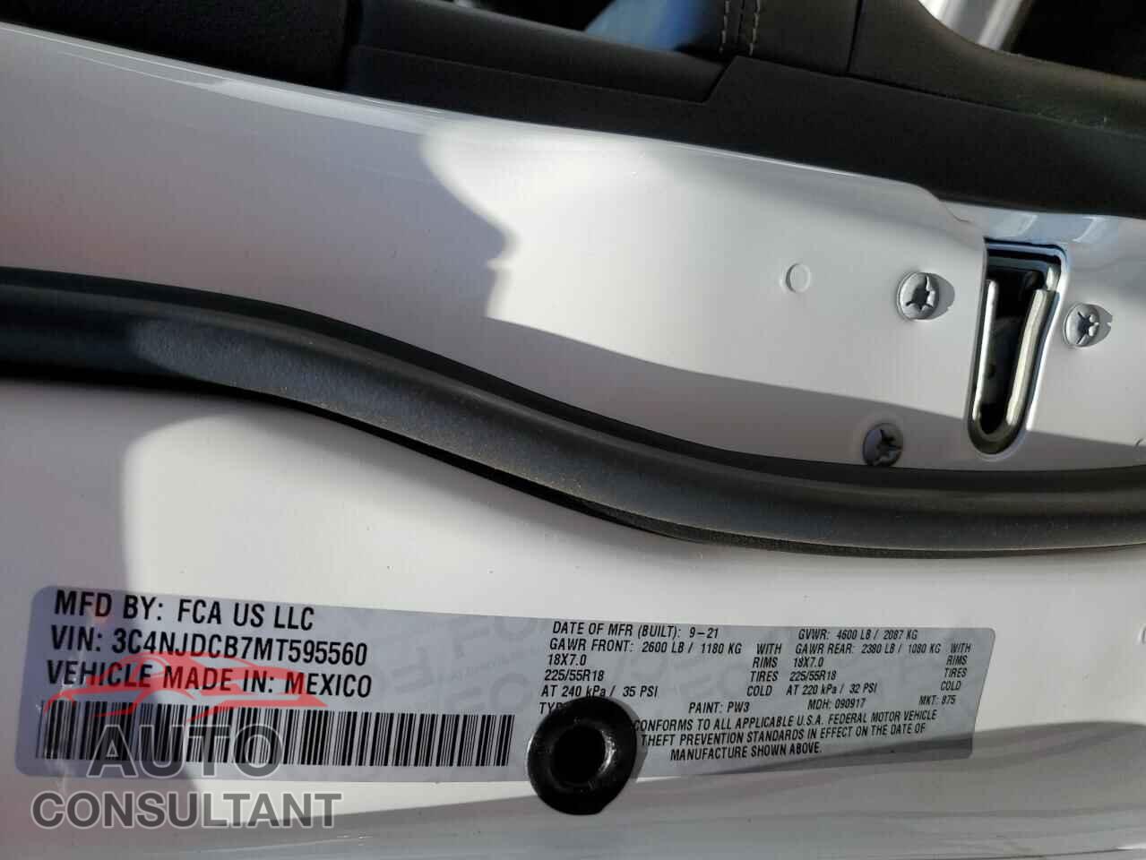 JEEP COMPASS 2021 - 3C4NJDCB7MT595560